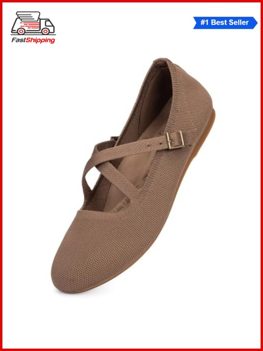Mary Jane Flats Knit Ballet Criss Cross Ankle Strap Shoes Comfortable